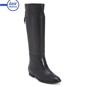 LK BENNETT Black Made In Italy Leather Cassandra Knee Boots